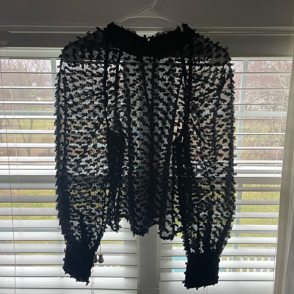 Sheer Patterned Blouse